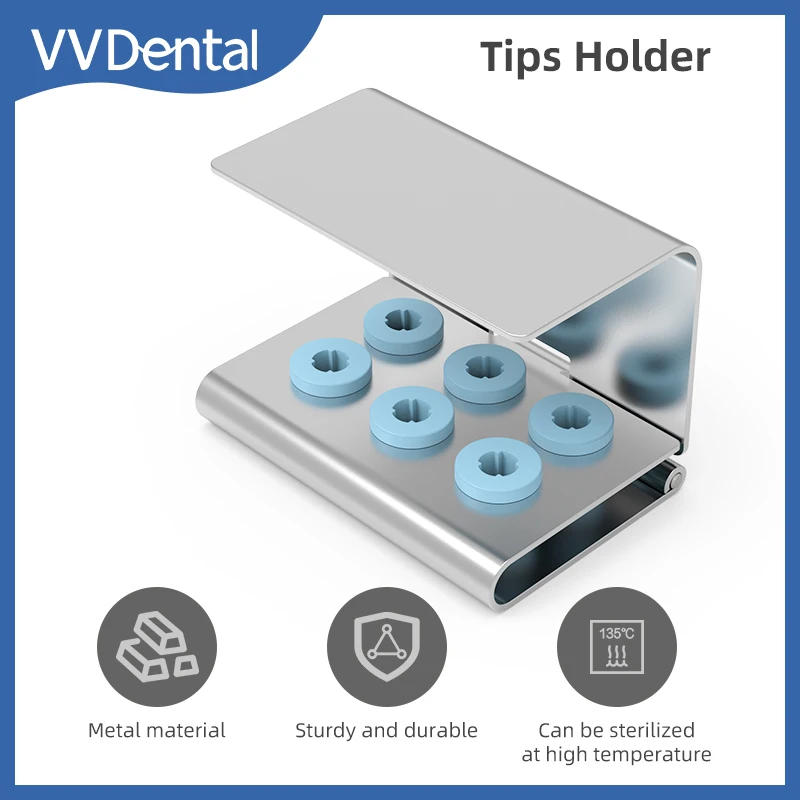 

VVDental Bur Holder 6 Holes Autoclave Sterilizer Case Endo File Disinfection Box Organizer Dental Ultrasonic Scaler Tips Holder