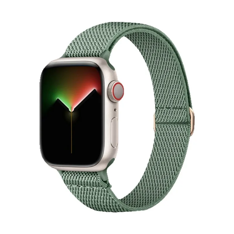 

The New S10987 Elastic Band for Apple Watch Is A Popular New Mini Waist Nylon Ultra2 Watch Band for Women, A Fashionable Style