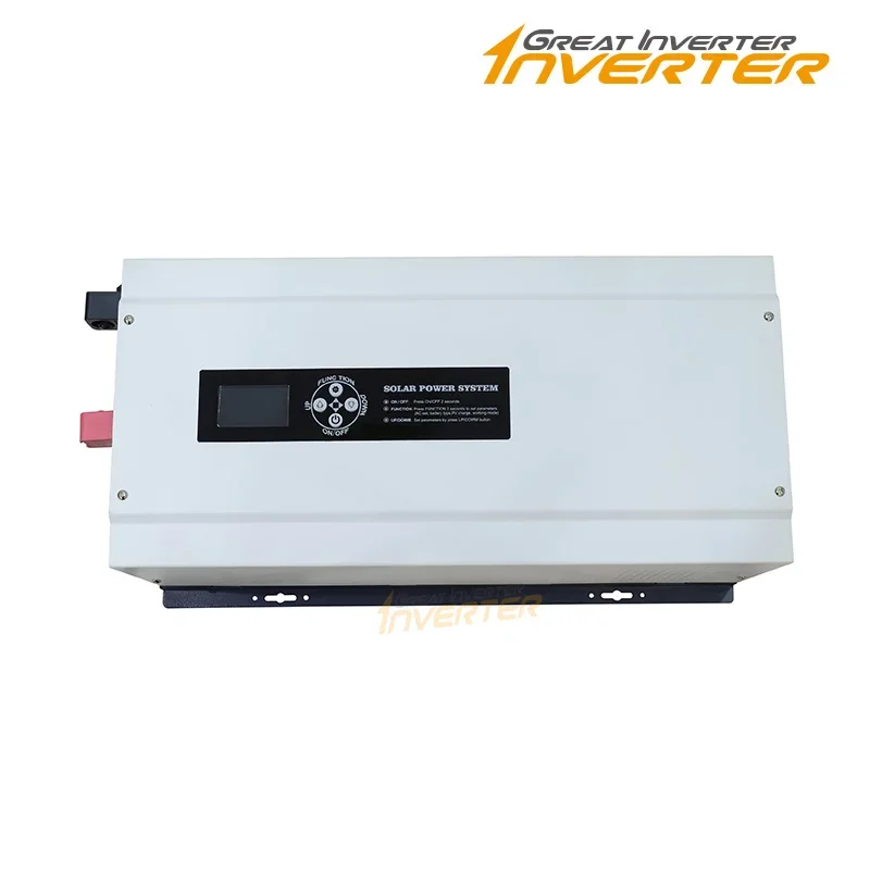 5KW Solar Hybrid Inverter Pure Sine Wave 24V 48V to 220V Built-in MPPT 100A Charge Controller Low Frequency Toroidal Transformer