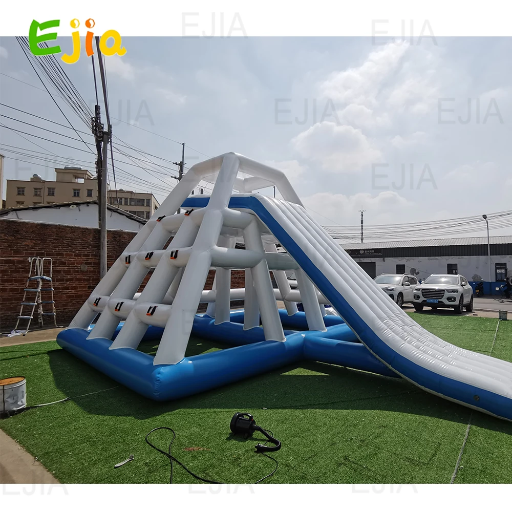 Commercial Inflatable Water Slide Game Floating Climbing Tower With Slide Play Park Amusement For Adults & Kids Water Park Pool