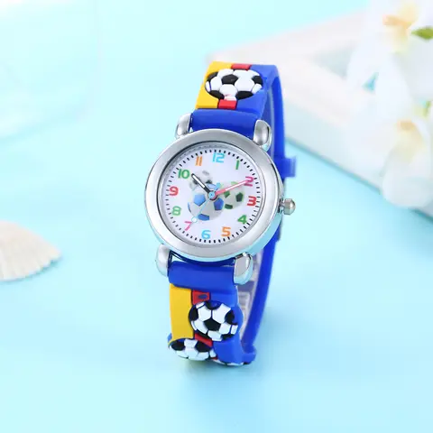 Bellissimo cartone animato creativo Corlorful Orologio per bambini Regalo per le ragazze dei ragazzi Vendi come le torte calde Orologio da polso per bambini carino da calcio