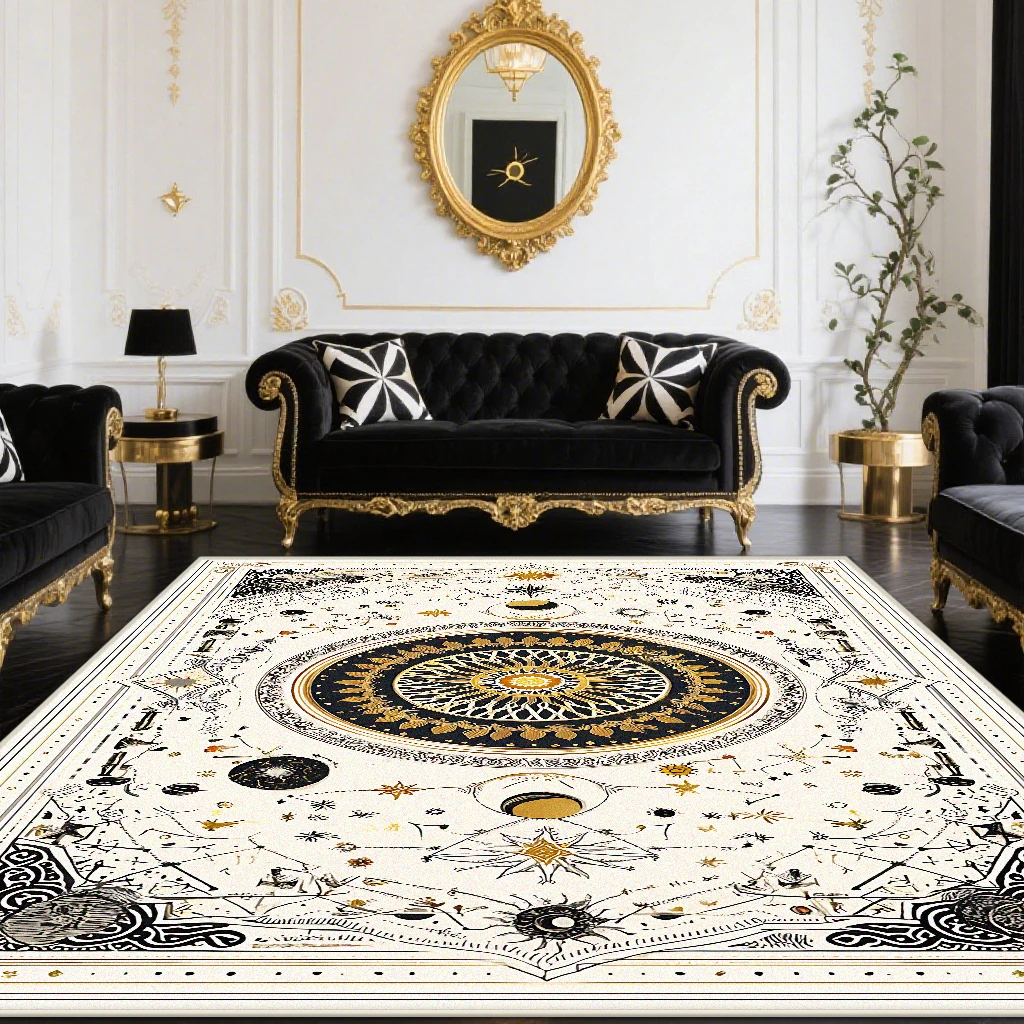 

Роскошные белые коврики в стиле ретро для гостиной, европейское украшение, домашний диван, нескользящий коврик для спальни, гардеробной, мягкий ковер