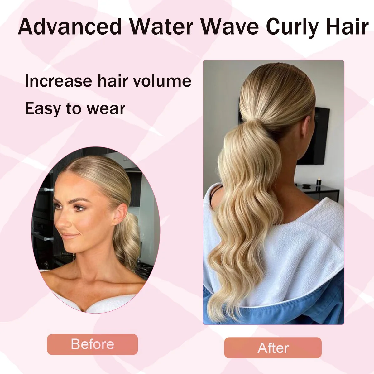 DUTRIEUX Natural Synthetic Catch Clip Wavy Ponytail Hair Extension Wig Clip On Woman's Ponytail High Ponytail Hair Accessories image 5