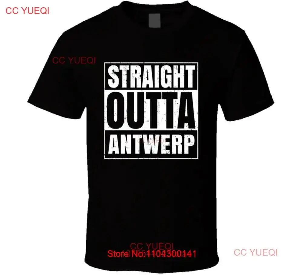 Straight Outta Antwerp Belgium Compton Parody Grunge City T Shirt long or short sleeves