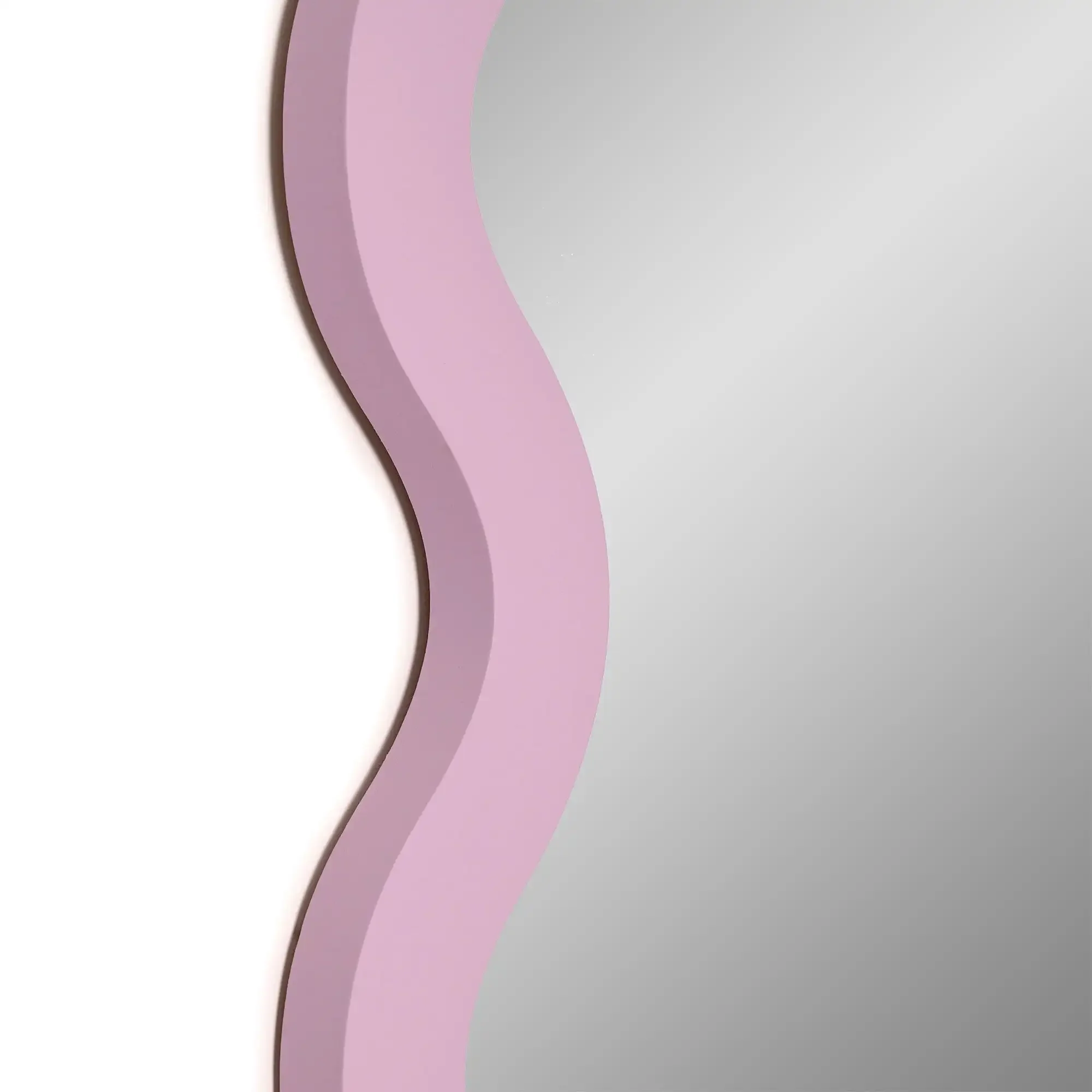 Wavy Framed Mirror, Lavender - 22" x 28"