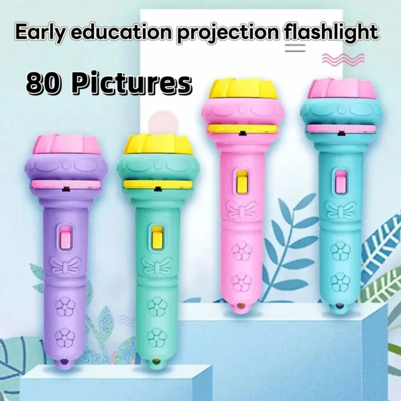 10Pcs Cards Cartoon Projection Flashlight Patterns Creative Children Flashlight Toy Projector Baby Toys Bedtime Story Book Toy