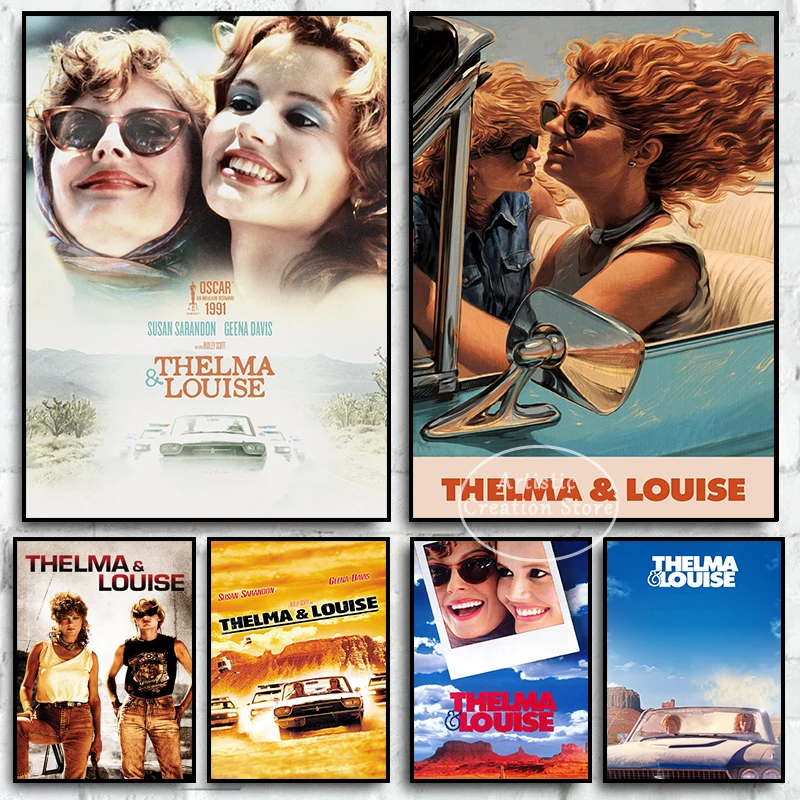 Thelma & Louise Drama Thriller Crime Movie Poster Classic Female Friendship Film Print Canvas Painting Wall Picture Home Decor