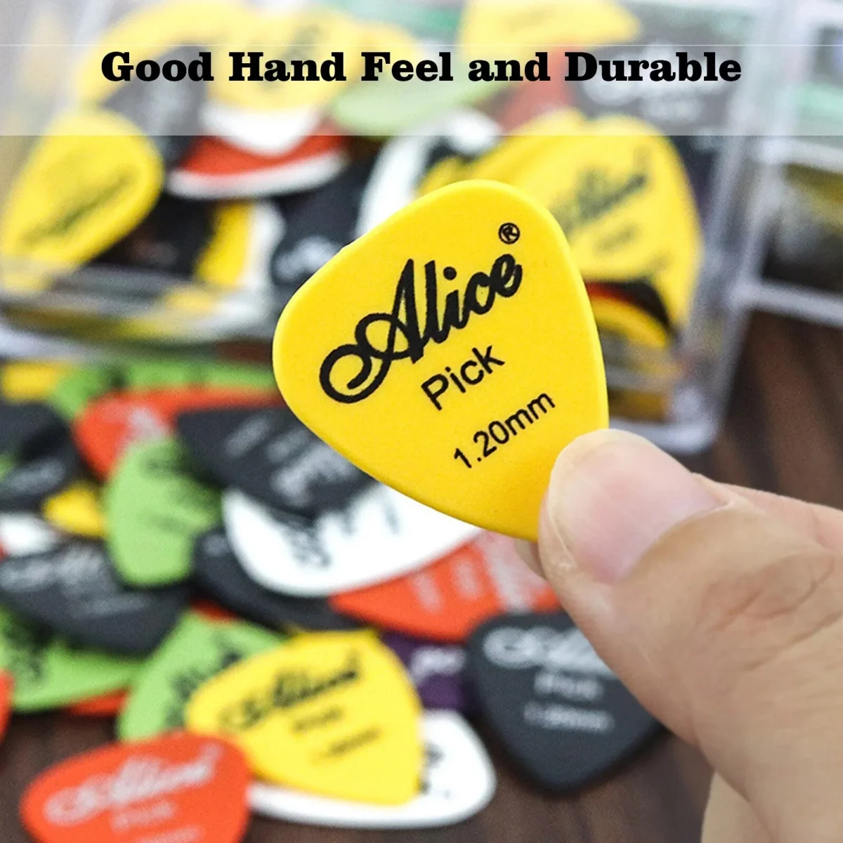 Alice 12/24/50/100 Unidades de Palhetas de Guitarra ABS Mistas, Plectro de Plástico Premium Multicolorido para Acessórios de Guitarra Elétrica/Baixo/Ukulele
