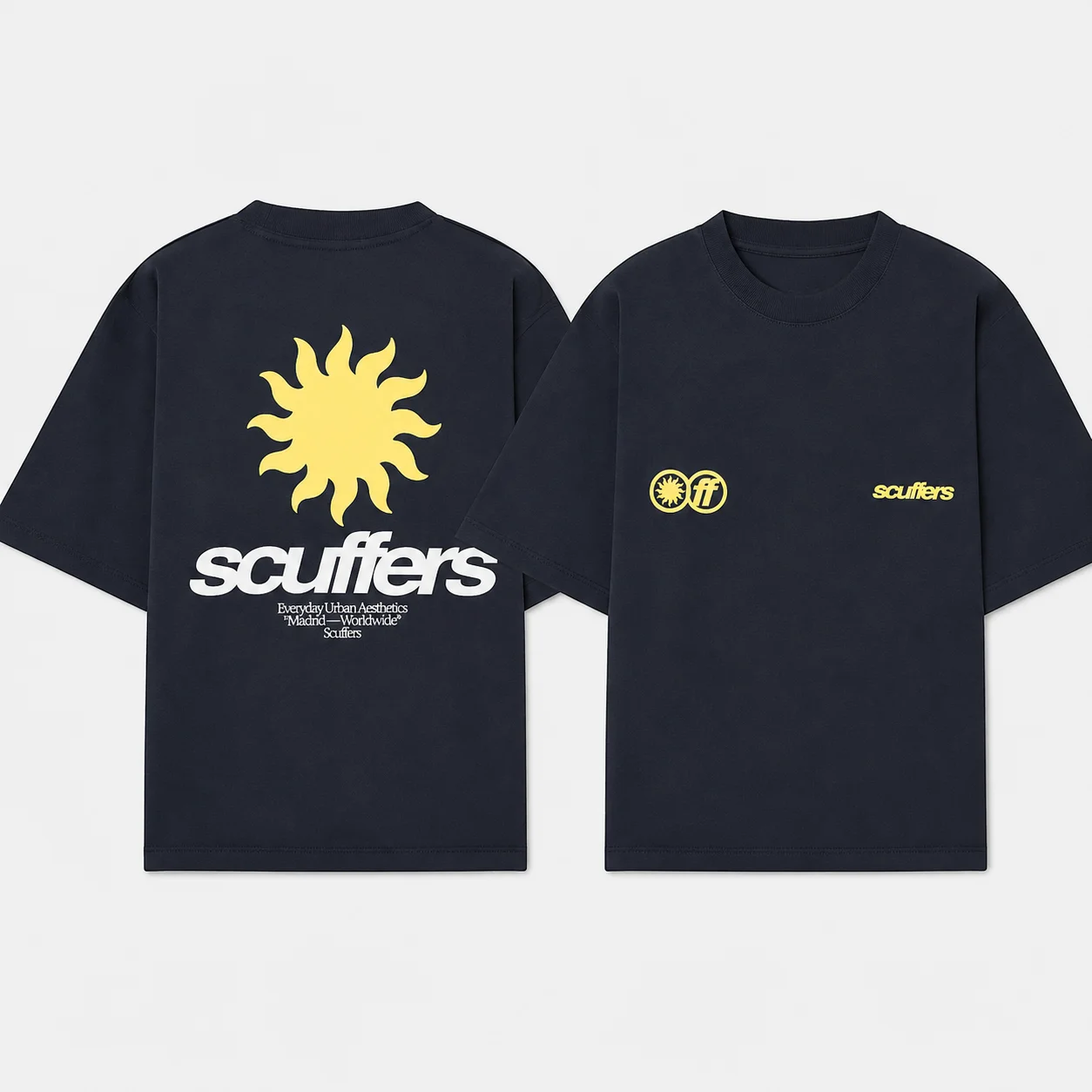 Spanisches Niche-Streetwear-T-Shirt mit Sonnen-Logo, doppelseitig bedruckt, Unisex, locker geschnitten, Oversized, Harajuku-Streetwear, Baumwolle, Sommer-Grafik-T-Shirt – Detail 14