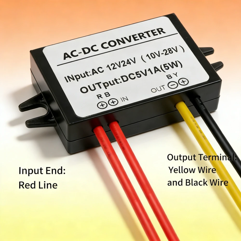 AC 12V 24V to DC 5V Step Down Converter 1A 2A 3A AC to DC 5C Voltage Power Voltage Regulator Power Module for Car Waterproof