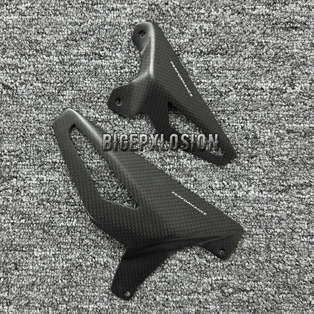 V2 2021+Carbon Fiber Motorcycle Heel Guard Protector Foot Wing Rearset For DUCATI PANIGALE V4 S&R Streetfighter v4 V4s 2018-2024