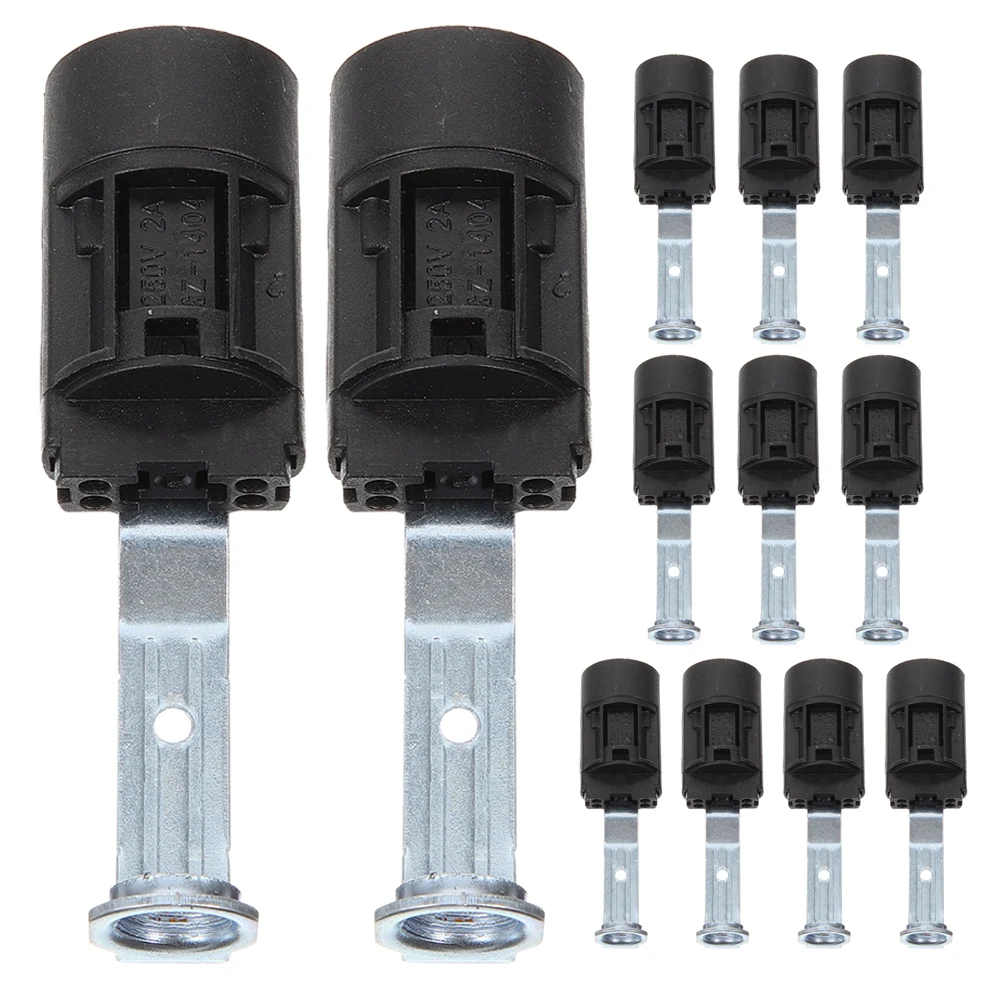 

12 Pcs Screw Bracket Lamp Head Female Sockets Bulb Holders Adapter E14 Adaptor Base Adapters