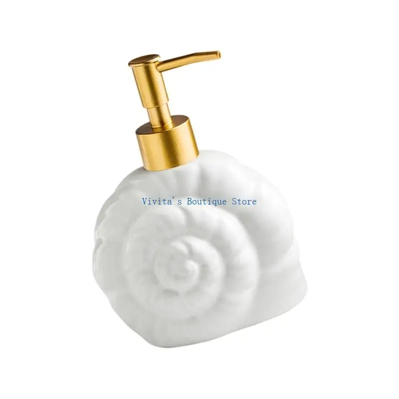 

Decorative Earthenware Fan Bottle Marine Life Plan Permanent Varnished Face Bathroom M76D