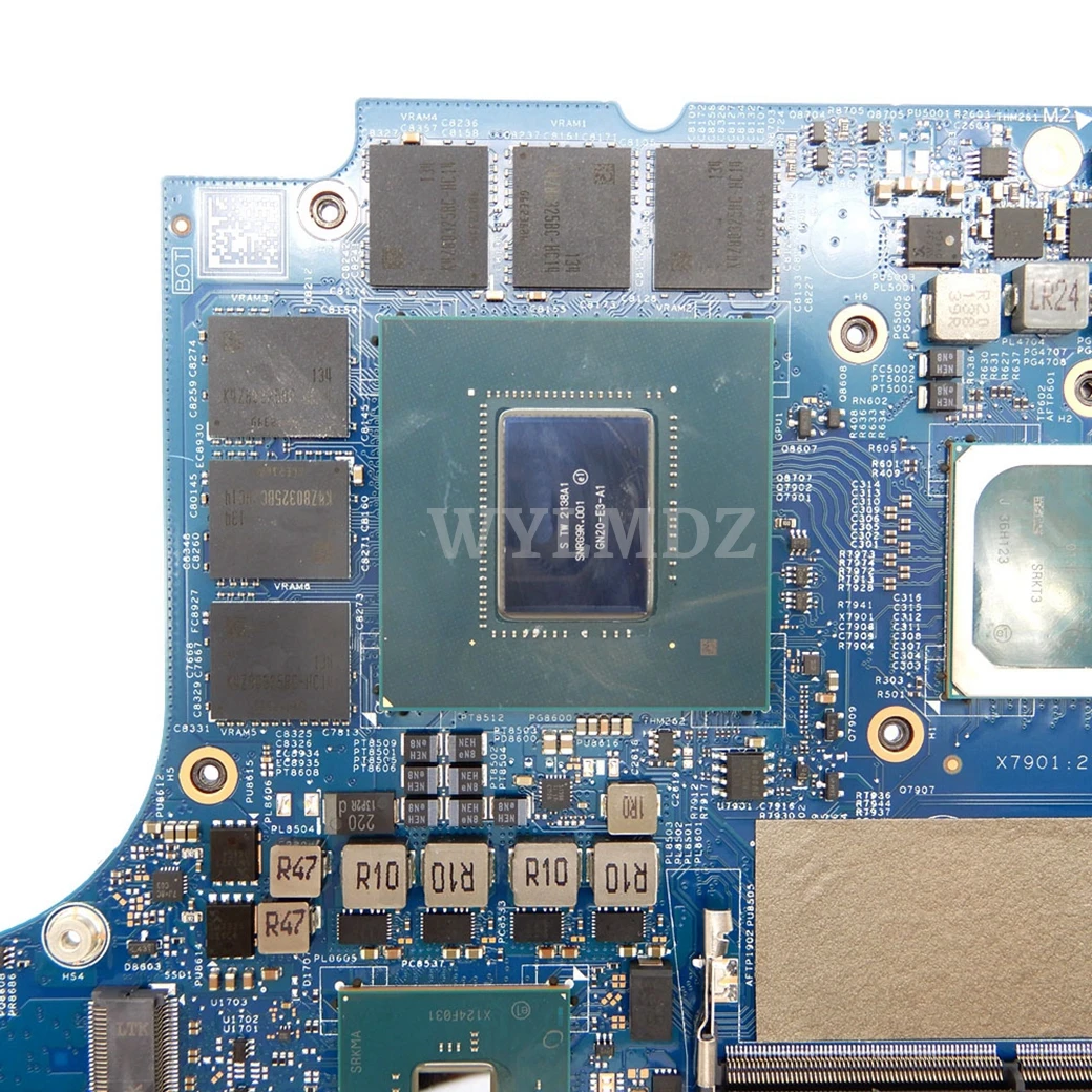 19843-1 Mainboard For DELL Inspiron 16 7610 Laptop Motherboard With i7-11800H CPU RTX3060-V6G GPU  100% Tested OK