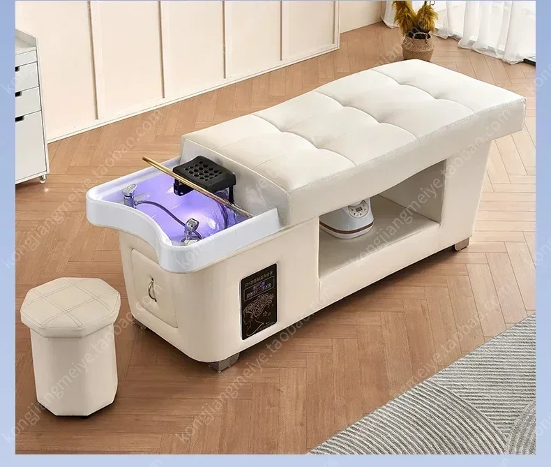 

Thai hair treatment shampoo bed water circulation fumigation barber shop special beauty massage