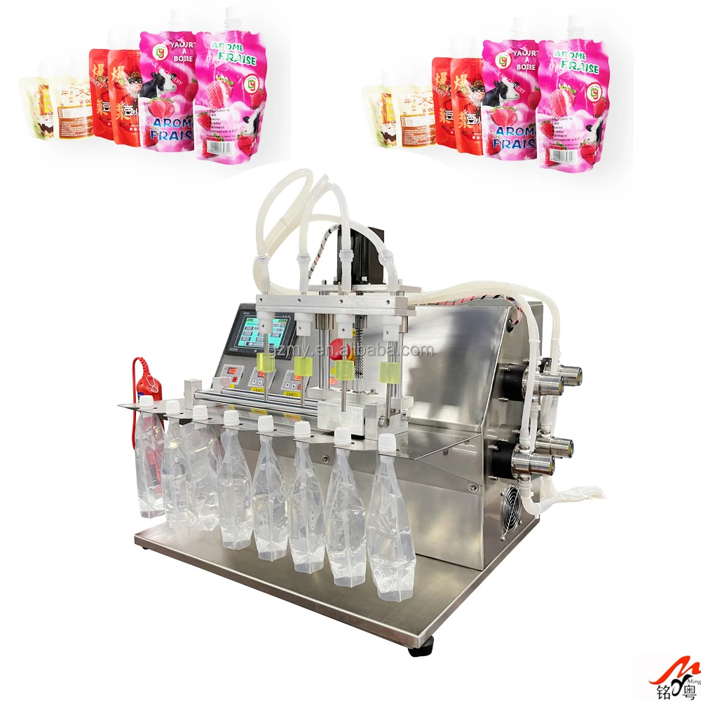 

Spout Bag Semi-automatic Juice Filling Machine For Liquid Water Oil Milk Beverage,filling Laundry Detergent Machine