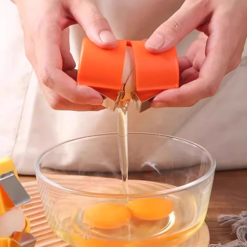 Herramienta para hornear con cáscara de huevos de acero inoxidable, pelador de huevos manual resistente con extracción rápida de cáscara, utensilio de cocina para cocinar