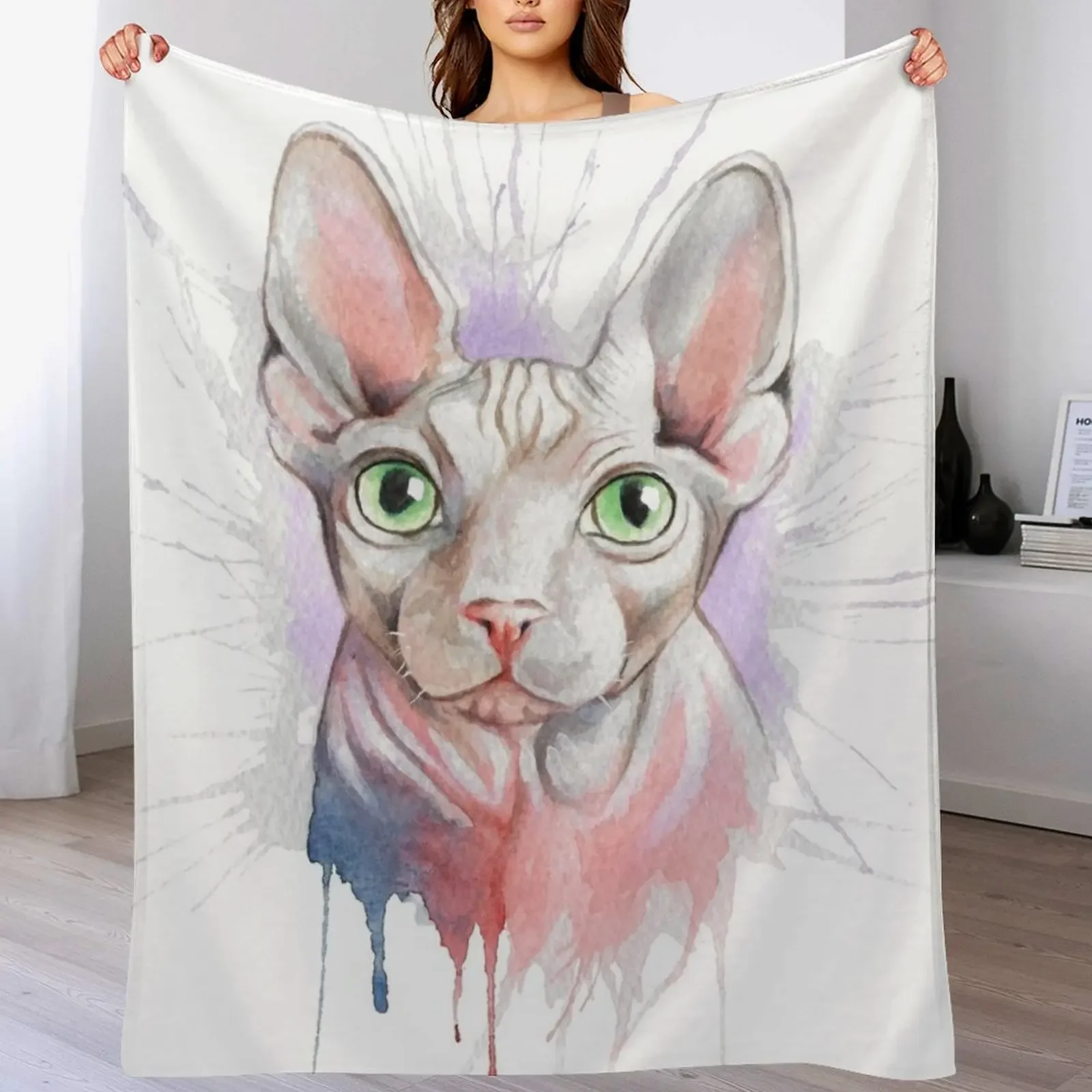 

Sphynx cat Throw Blanket Decorative Throw Designers christmas gifts Thins Blankets