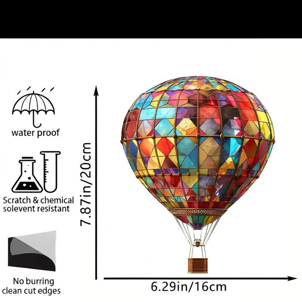 Hot Air Balloon Suncatcher Acrylic Hanging Ornament Window Decor Light Reflector Wall Art Aesthetic Home Decoration