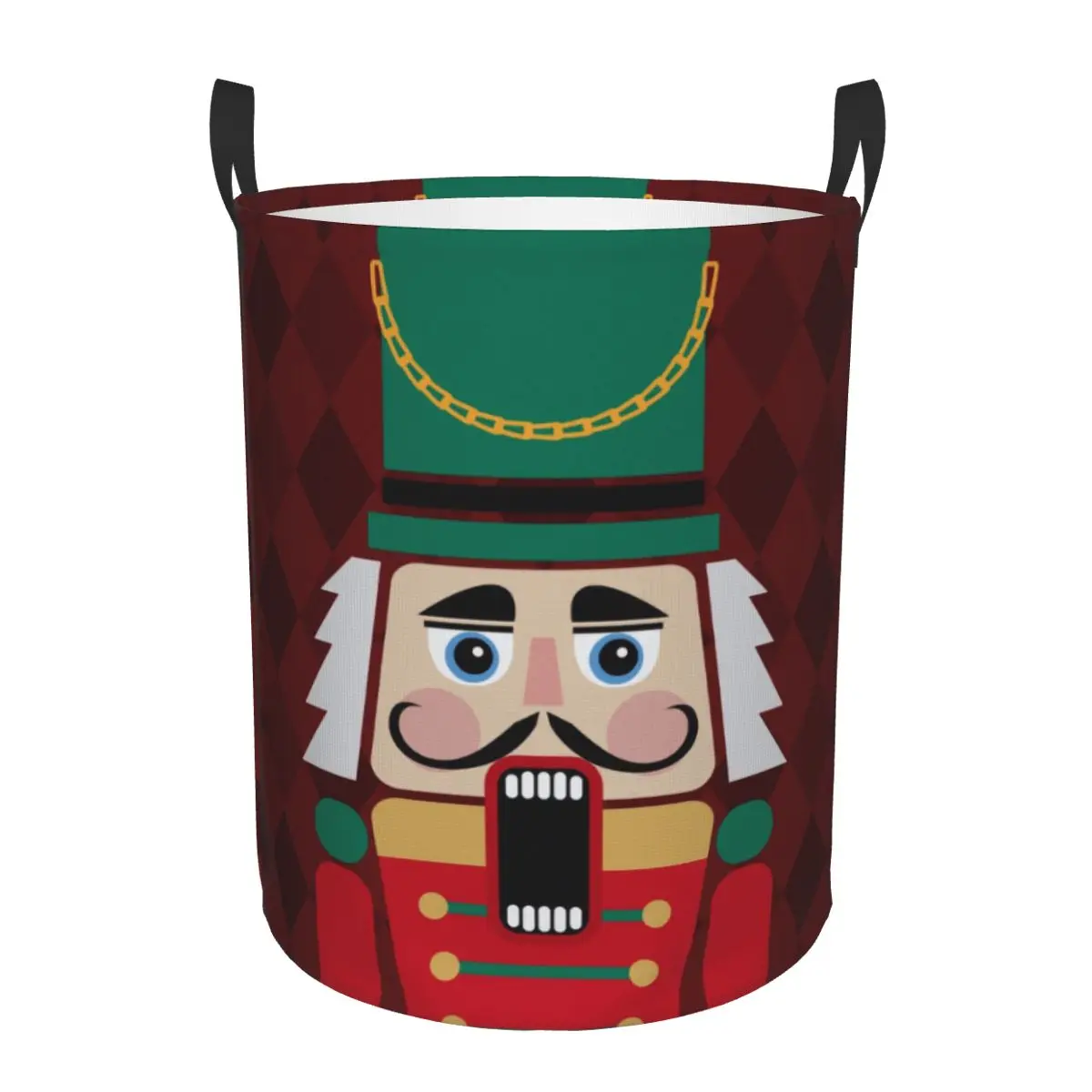 Nutcracker Doll Laundry Hamper Large Clothes Storage Basket Cartoon Toy Soldier Christmas Gift Toys Bin Organizer for Boy Girl