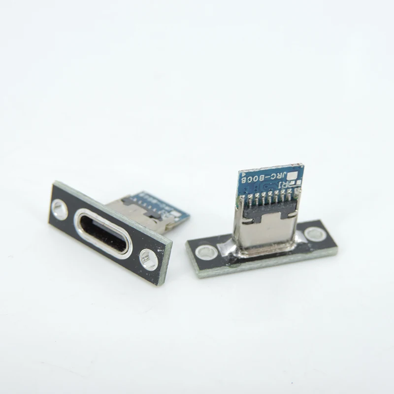 2Pin 4Pin Type-C USB Jack 3.1 Type-C type c Female Connector Jack Charging Port USB 3.1 Type C mount Socket fixing plate A7