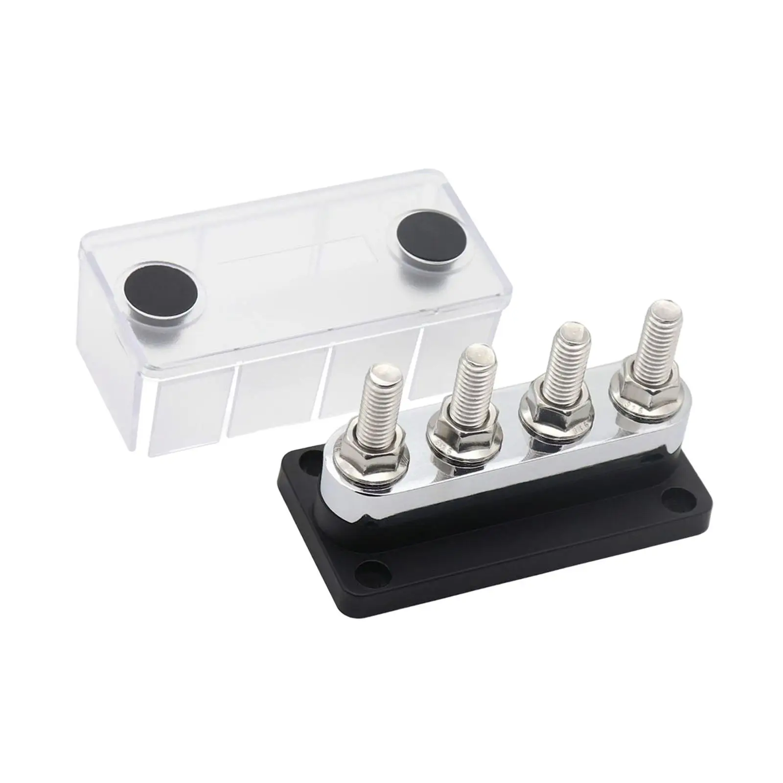 12V 48V DC Power Distribution Busbar Block for Automotive Marine Boat Vehicle with Cover