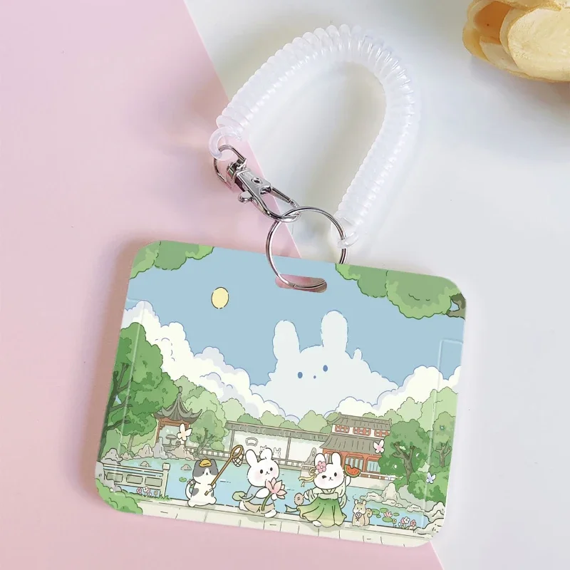 Creative Design Card Holder Suitable for Credit ID Card Holder Keychain Photo Sleeves Bus/Student Card Case Photo Protector