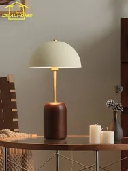 French Medieval Vintage Solid Wood Table Lamp LED E14 Atmosphere Designer Desk Lights Bedroom Study Bedside Living Room Studio