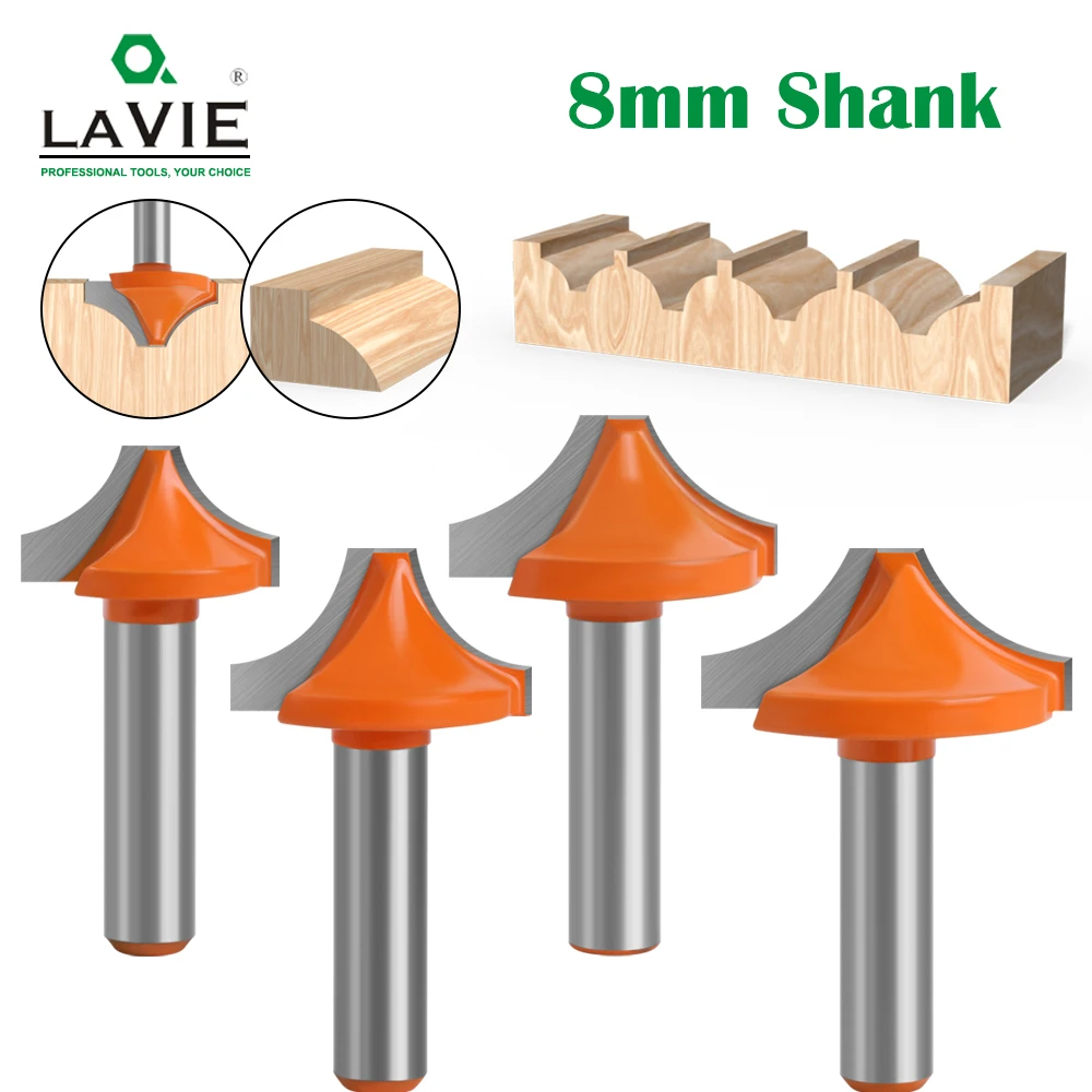 LAVIE 8mm Shank Opening Carving Woodworking Tools Engraving Machine Milling Cutter Tungsten Solid Router Bit Carbide End Mill