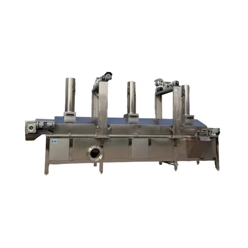 Electric Continuous Fryer Production Line for Chicken Nuggets Industrial High Speed for Food Processing Custom