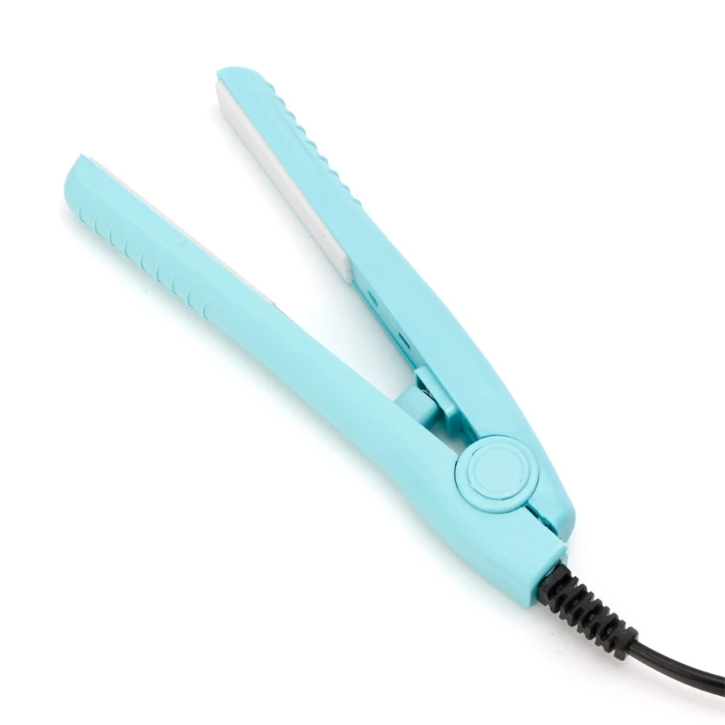 ใหม่ Hot Mini แบบพกพาสีดำสีชมพูเซรามิคเหล็กผม Straightener Curler A6HB