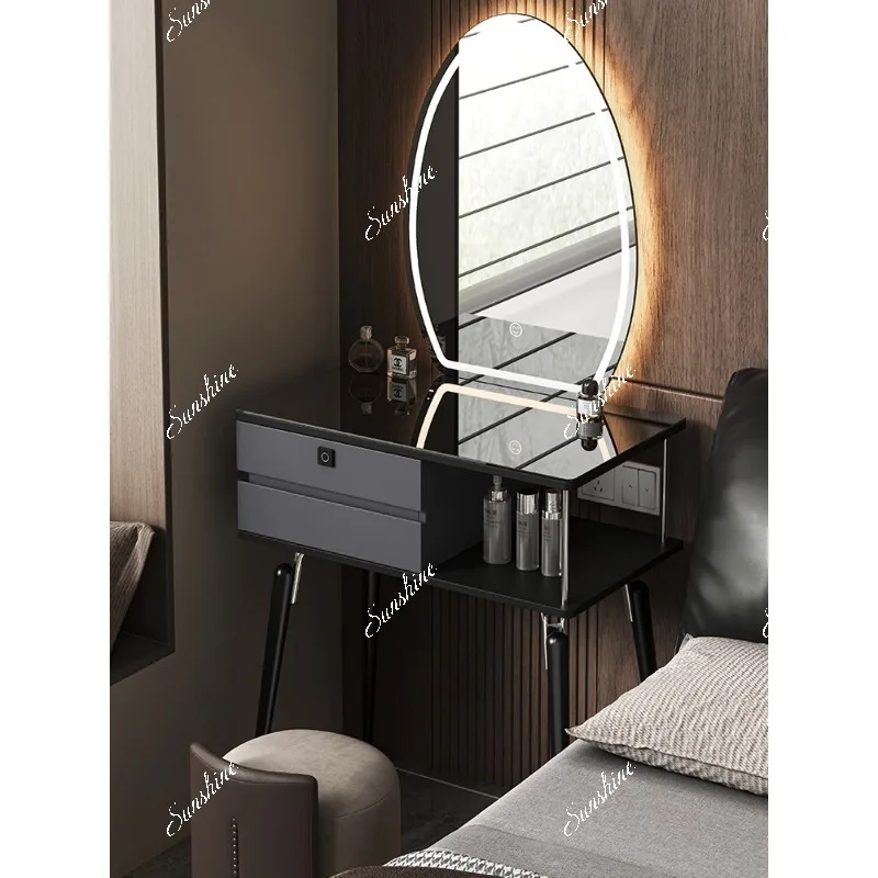 

Italian minimalist mini small apartment dresser light luxury advanced makeup table