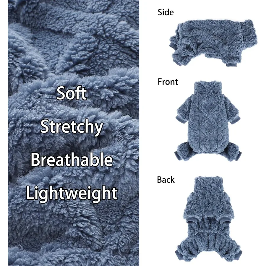 الكلب سترة الصوف الياقة المدورة الشتاء الكلب الملابس للكلاب الصغيرة الفتيات الصبي الدافئة الصوف جرو منامة نيسيس ملابس الحيوانات الأليفة جرو S #2