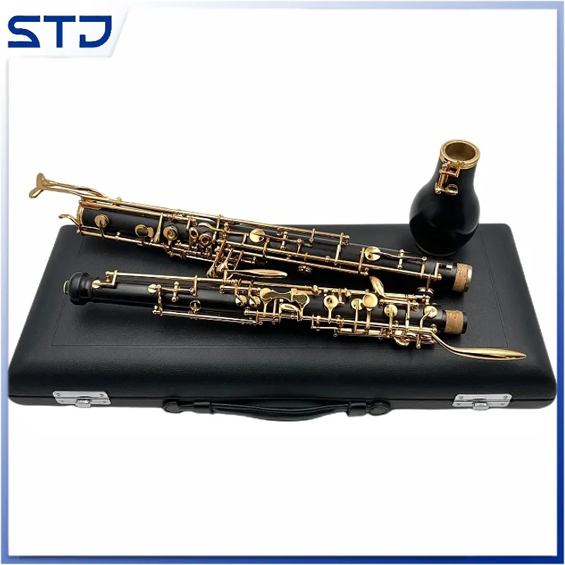 

Gold-plated Keys Woodwind cloth plush velvet clarinet lined with Reed Gloves ,English horn ebony wood F key Alto Oboe Solid wood