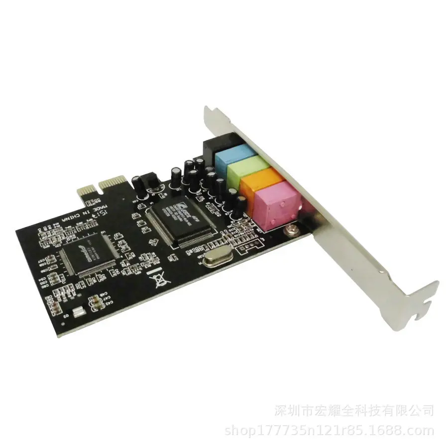 Kartu suara PCIe 5.1, kartu Audio 3D Surround PCI Express untuk PC dengan kinerja suara langsung tinggi