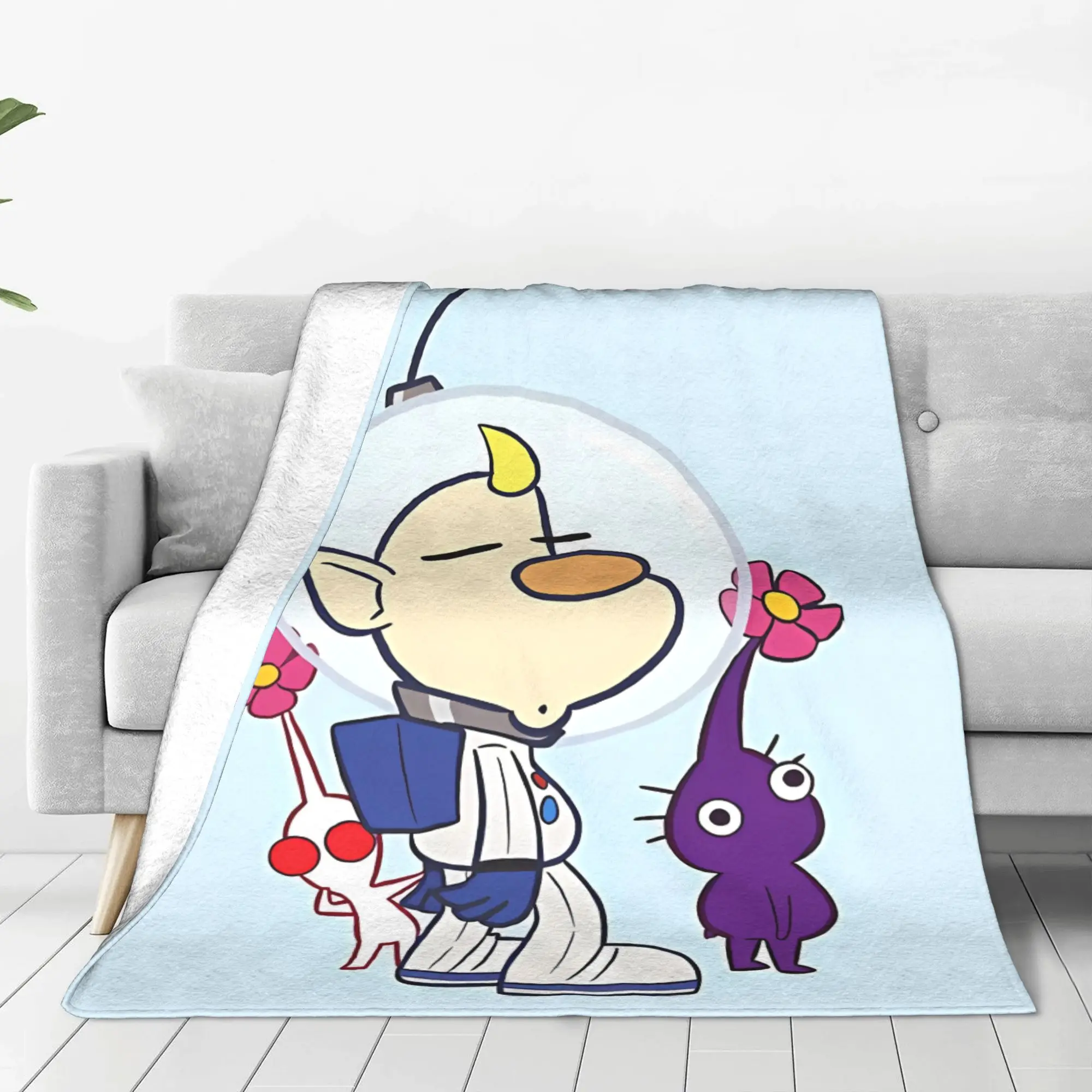 1PC Home Cutecore Louie Pikmin Blanket Super Cosy Plush Home Living Room Sofa Halloween