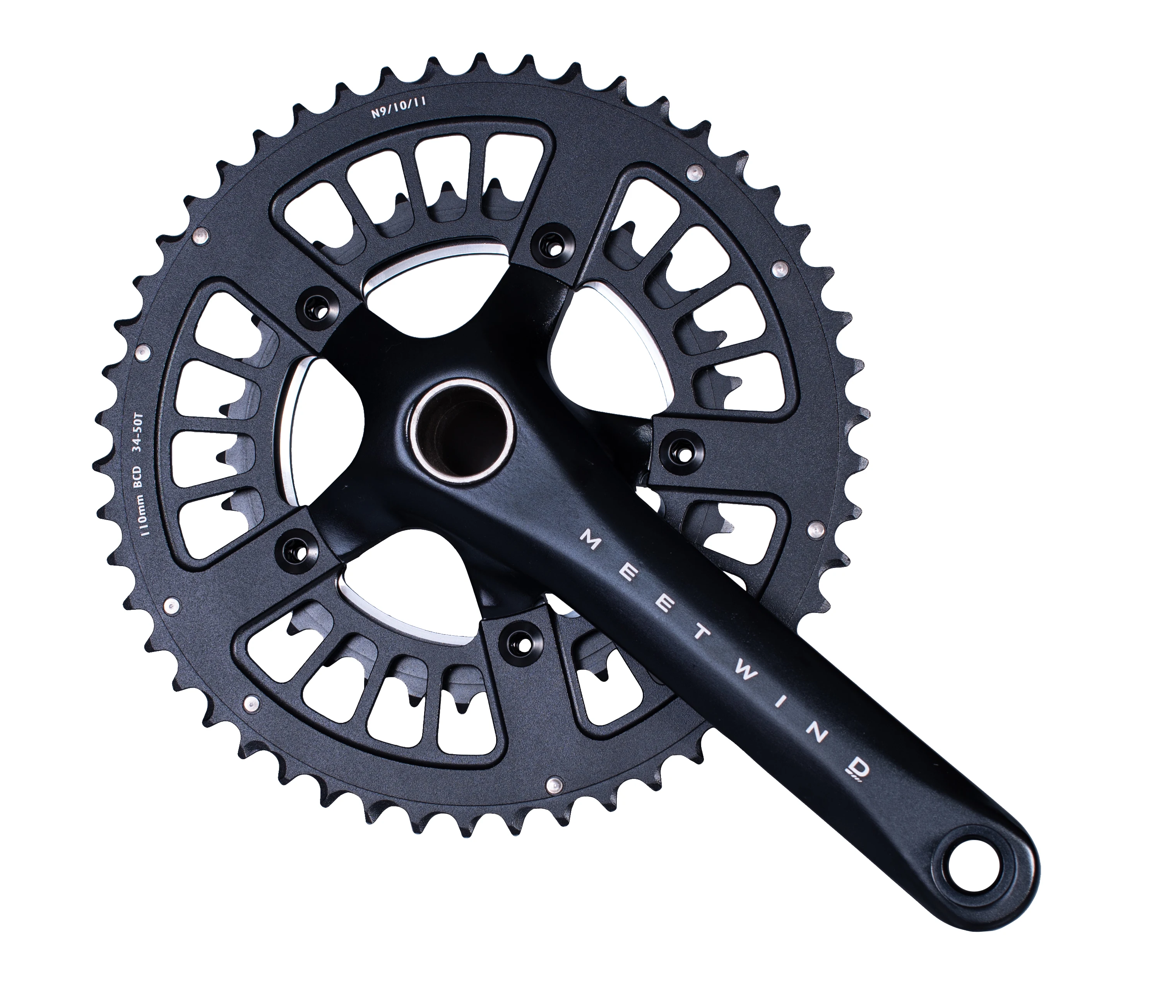 

Road Bike Crank BCD110 Hollow Double Disc 9-12 Speed Folding Bike Crank 34/50T Chain Ring Road Bicycle Chainwheel & CranksetATU&
