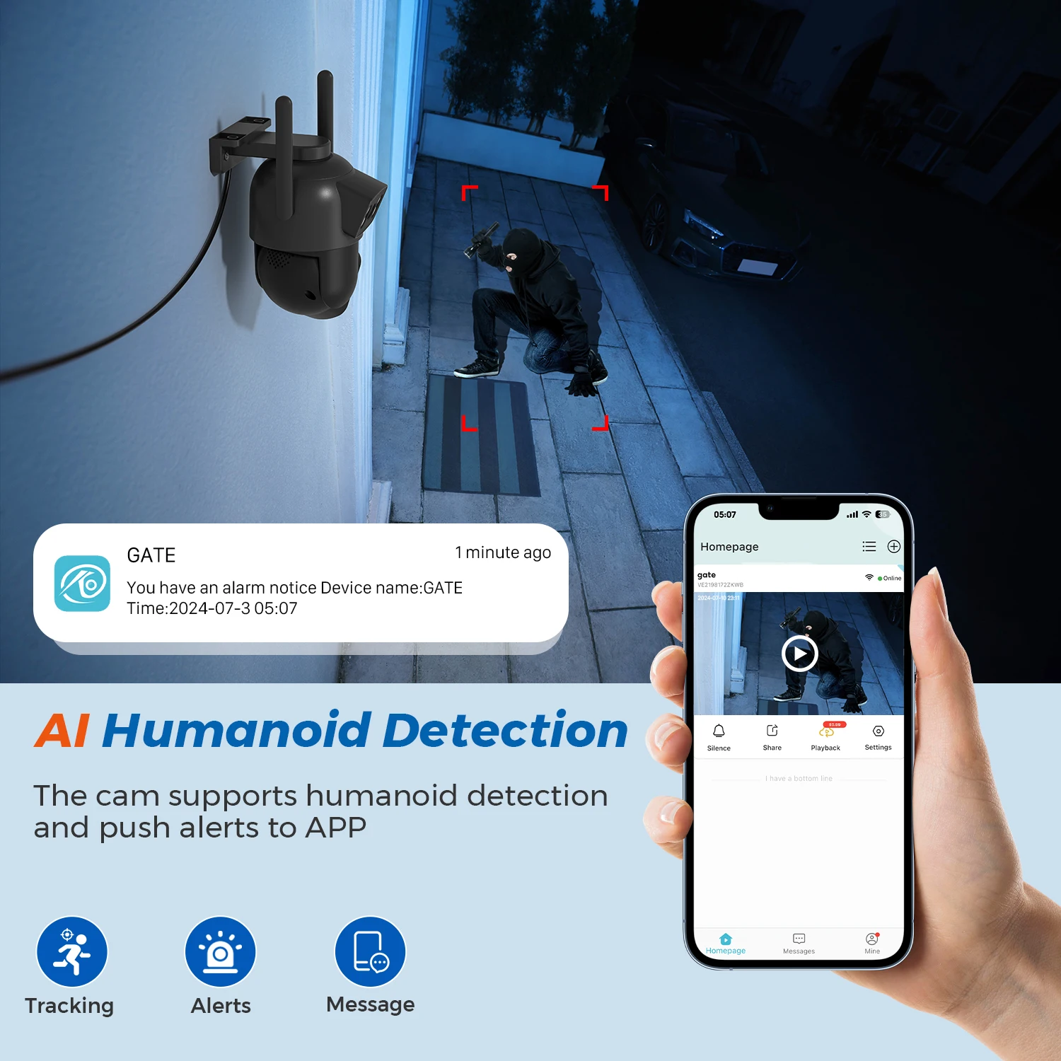 Câmeras IP PTZ de Segurança Externa, Câmera de Vigilância WiFi, Lente Dupla, Intercomunicador em Tempo Real, Detecção Humana AI, 5K, 10MP, 8MP, 4K