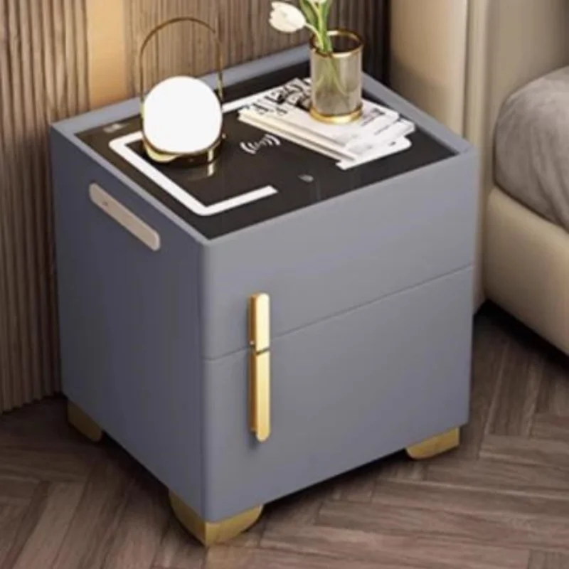Smart Bedside Table and Safe Integrated Home Anti-theft Modern Simple Bedroom Small Luxury High-end Feeling Small Cabinet