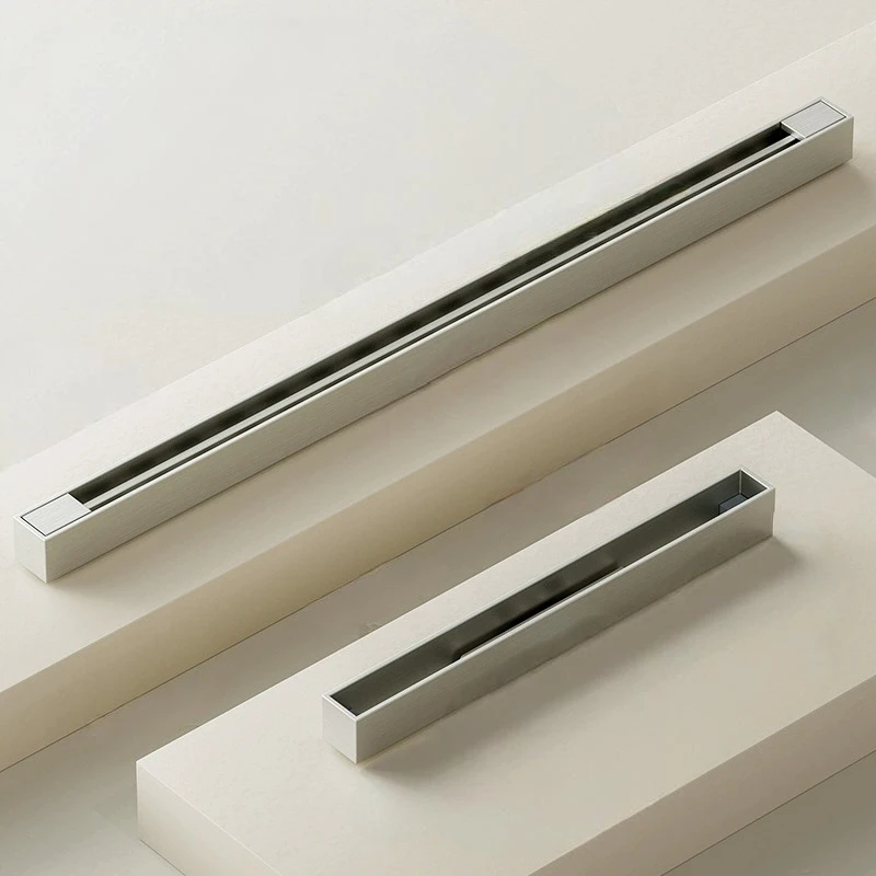 304 Stainless Steel Linear Floor Drain Extremely Narrow Long Strip Hotel Project Suitable Open Double Holes