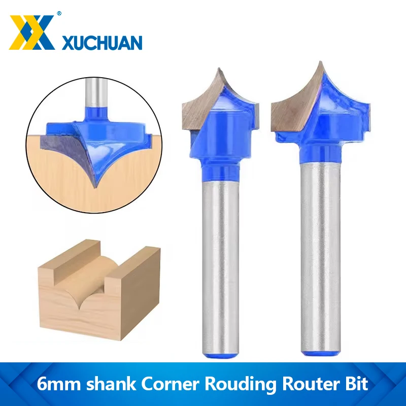 

XUCHUAN Millling Cutter 6mm Shank CNC Round Nose Bits 1pc 12-32mm Round Point Cut Bit Solid Carbide Tools for Woodworking