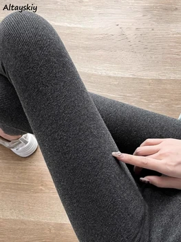 נשים חותלות חורף הסתיו רזה גמישות בסיסית גבוהה מותניים לגרות פשוט אופנה קוריאנית נוער נשים