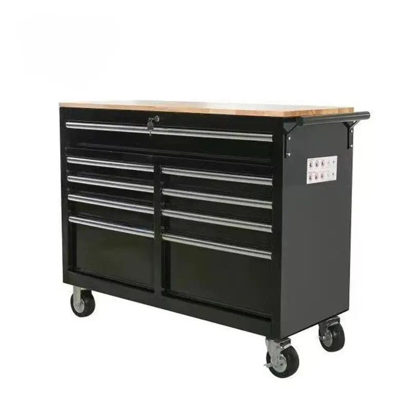 

American barber shop workshop auto repair multi-function trolley 46-inch mobile workbench