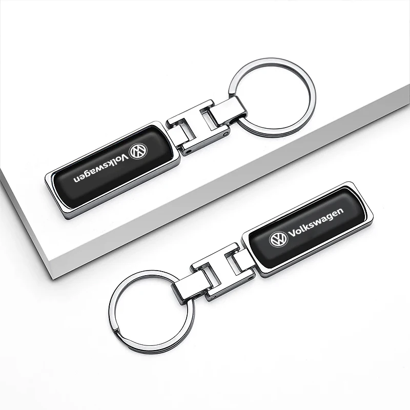 Styling Mouldings 3D Metal Car Logo Key Chain Keyring Auto Interiors Accessories For Volkswagen VW Rline R GTI Amarok T5 Phaeton - view 3