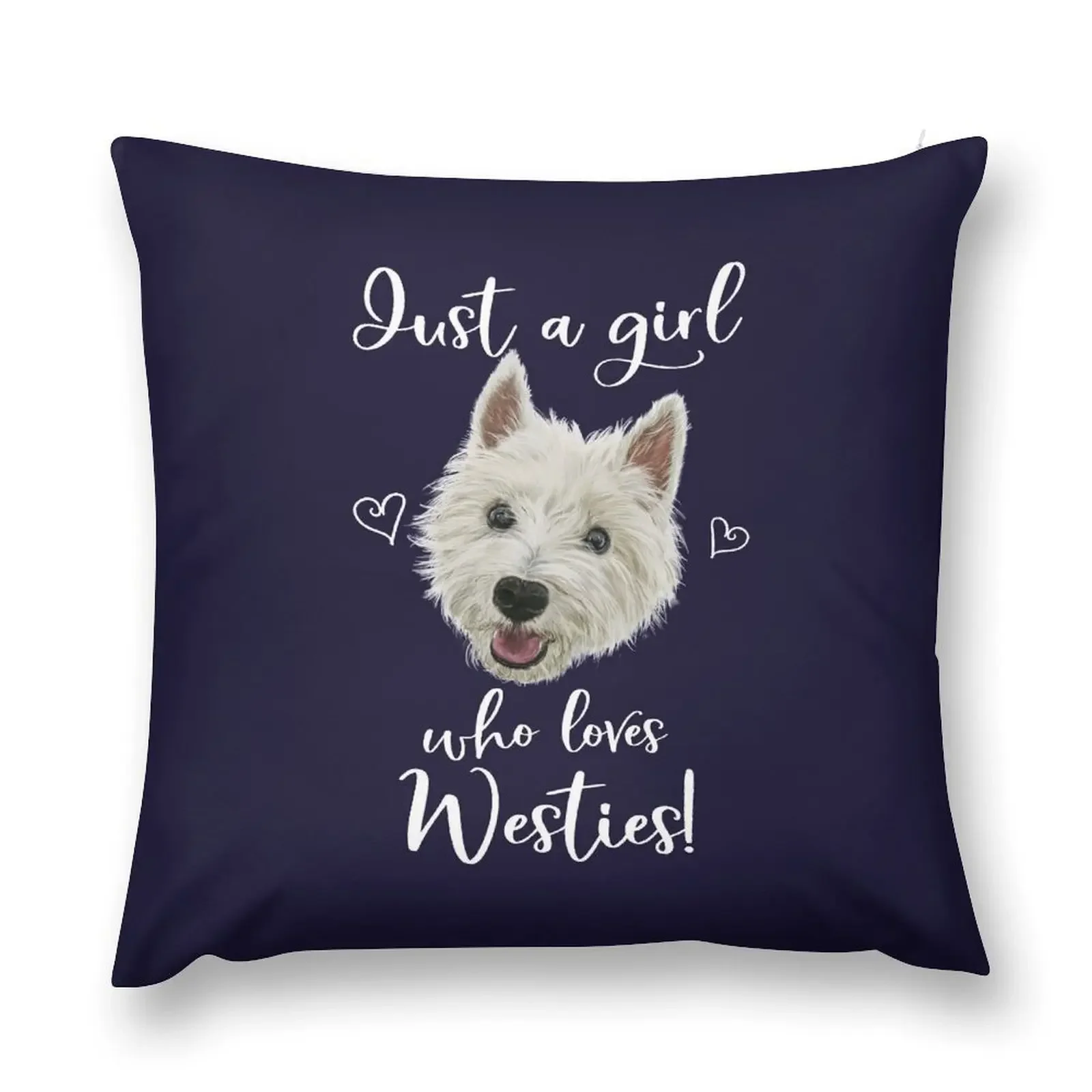 

Just A Girl Who Loves Westies Throw Pillow pillowcases for sofa cushions Pillow Decor pillow cover luxury