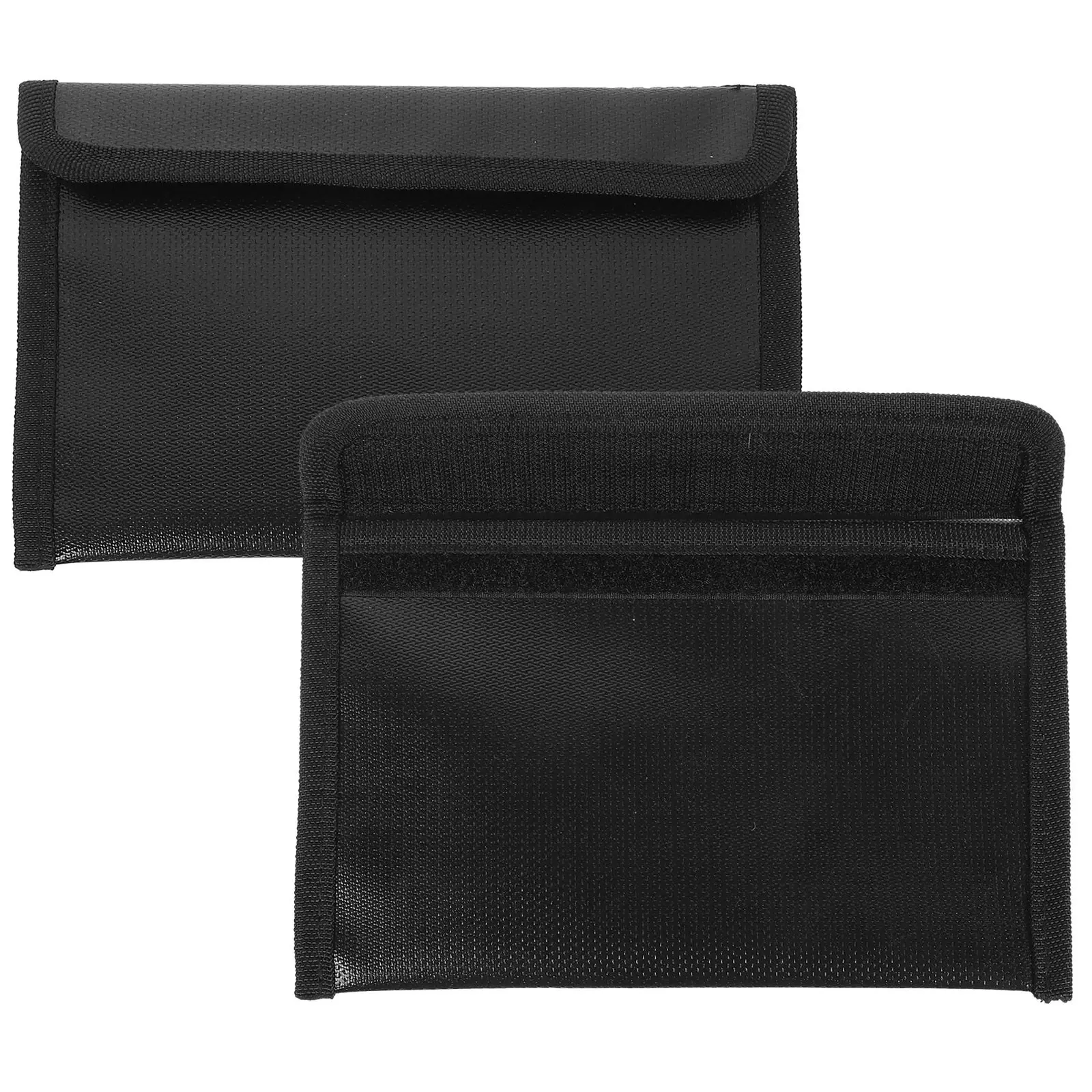 

2Pcs Fireproof File Box Water Resistant Document Holder Zippered Pouch for Files Documents Receipts Checks Teachers Students