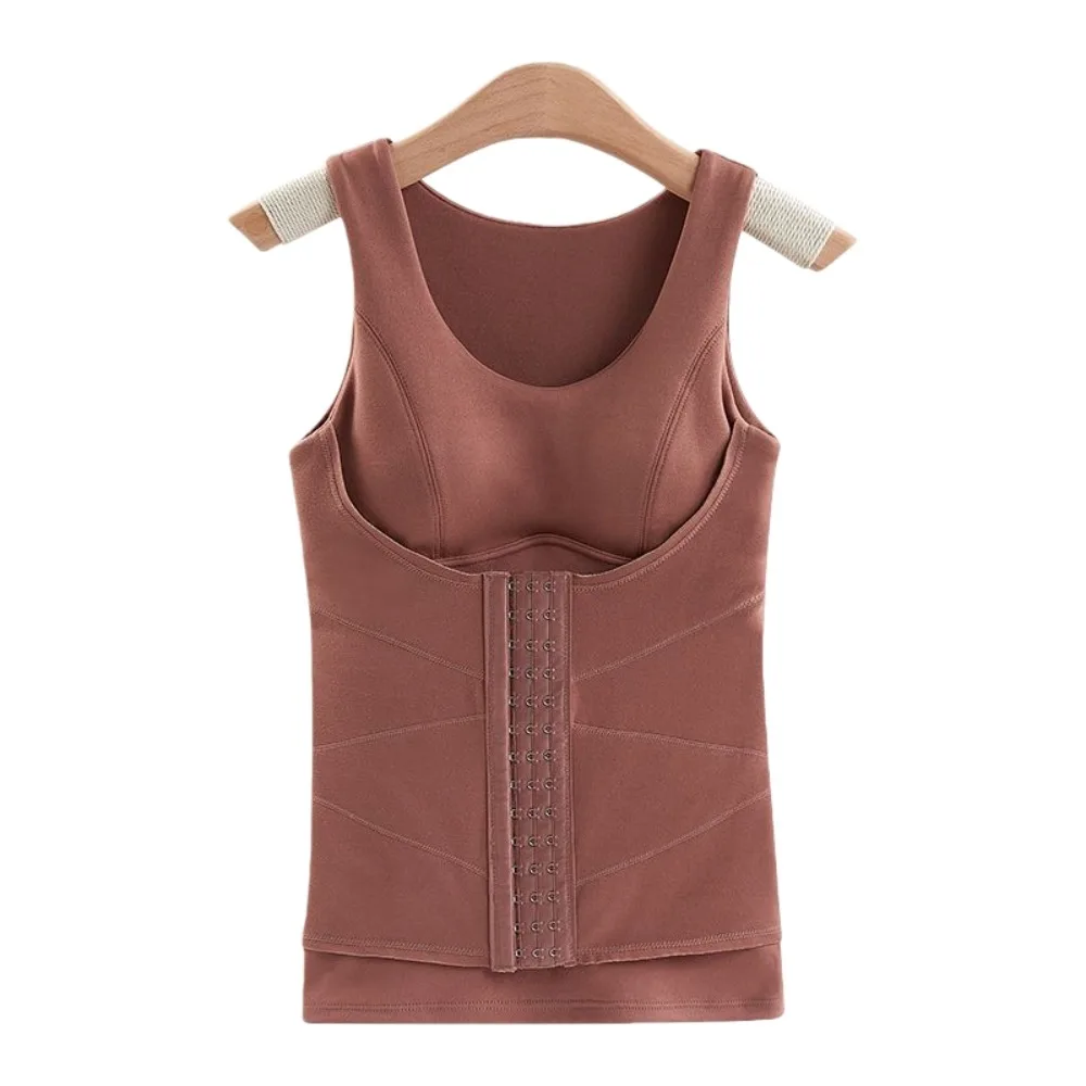 

Slimming Thermal Shapewear Camisole Shaping Waistband with Padded Cups Postpartum Body Shaper Tummy Control Sleeveless