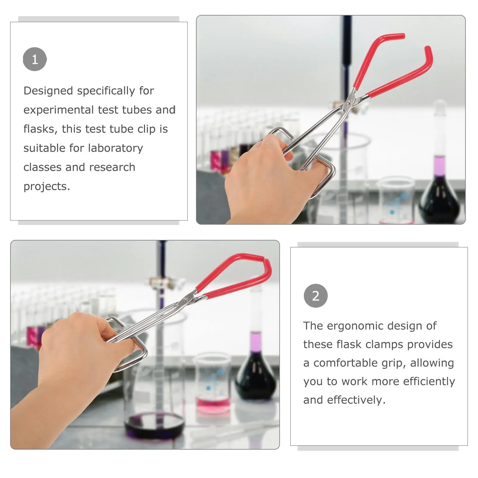 Bekerklem Reageerbuishouder Kolftang voor laboratoriumcondensor Clip Clips Rond staal