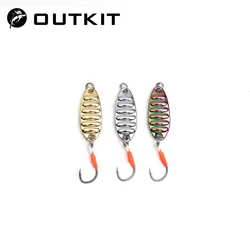 OUTKIT Metal Spoon Sequin Fishing Lures Pesca Leech Jig Wobbler Isca Artificial Crankbaits for Fly Fishing Hard Baits Trout Lure