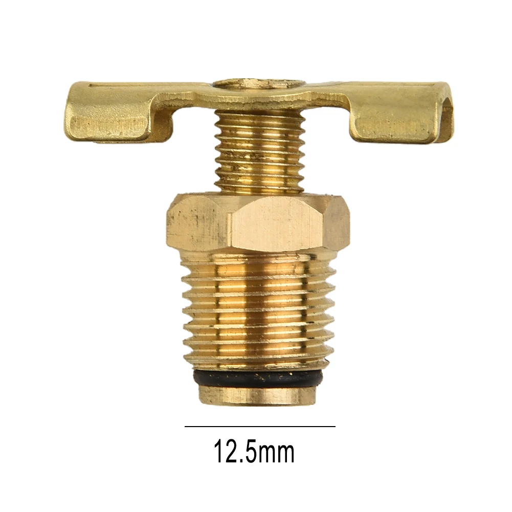 Brass Air Compressor Tank Drain Valve Tap 1/4 For BSP Thread Blowdown Valve Cock 14 Inch Replacement Accessory